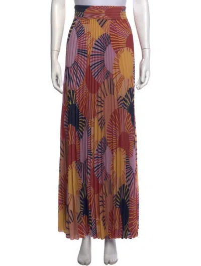 Pre-owned Ba&sh Printed Long Skirt In Purple