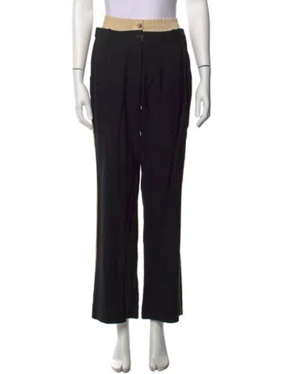Pre-owned Ba&sh Straight Leg Pants In Black