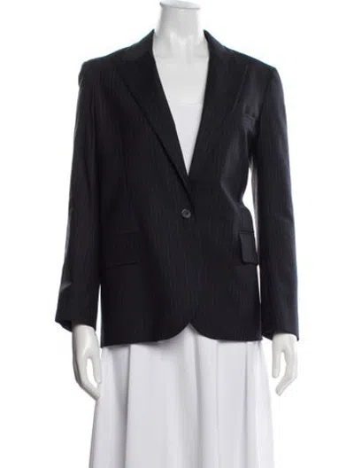 Pre-owned Ba&sh Striped Blazer In Blue