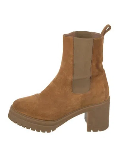 Pre-owned Ba&sh Suede Chelsea Boots In Neutrals