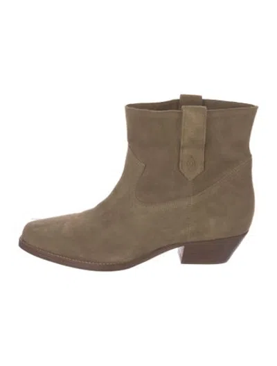Pre-owned Ba&sh Suede Western Boots In Brown
