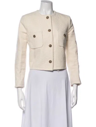 Pre-owned Ba&sh Tweed Pattern Jacket In Neutrals