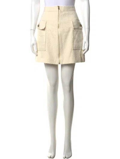Pre-owned Ba&sh Tweed Pattern Mini Skirt In Neutrals