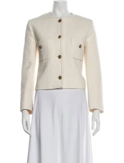 Pre-owned Ba&sh Tweed Tweed Pattern Blazer In Neutrals