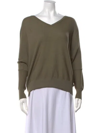 Pre-owned Ba&sh V-neck Sweater In Green