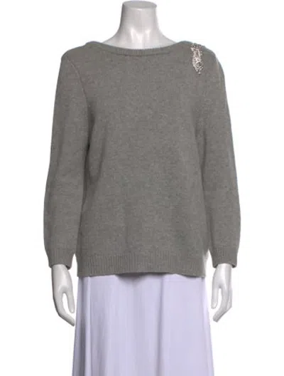 Pre-owned Ba&sh Wool Crew Neck Sweater In Grey
