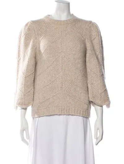 Pre-owned Ba&sh Wool Crew Neck Sweater In Neutrals