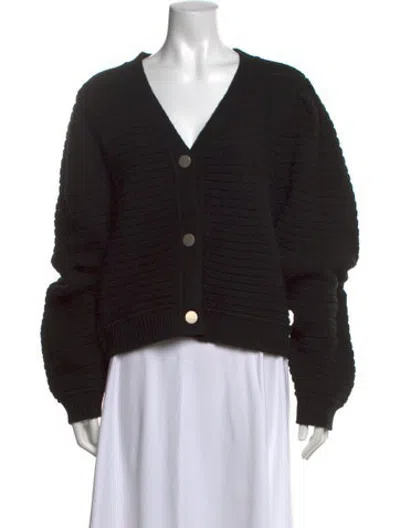 Pre-owned Ba&sh Wool V-neck Sweater In Black