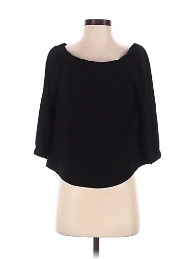 Pre-owned Babaton 3/4 Sleeve Top Black Boatneck Tops