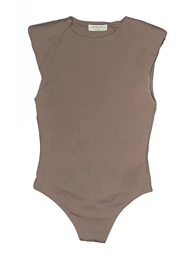 Pre-owned Babaton Bodysuit In Brown