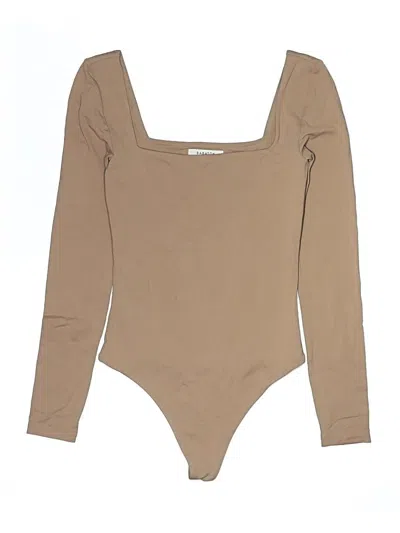 Pre-owned Babaton Bodysuit In Tan