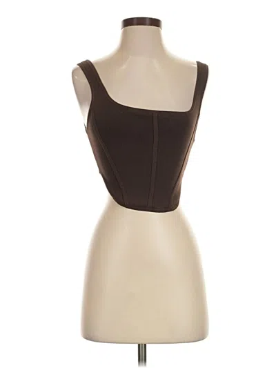 Pre-owned Babaton Sleeveless Blouse In Brown