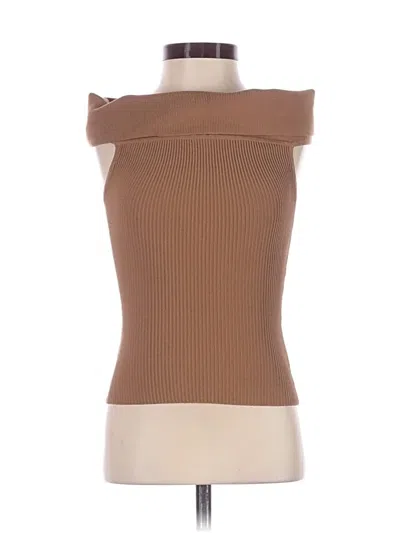 Pre-owned Babaton Sleeveless Top Brown Strapless Neckline Tops
