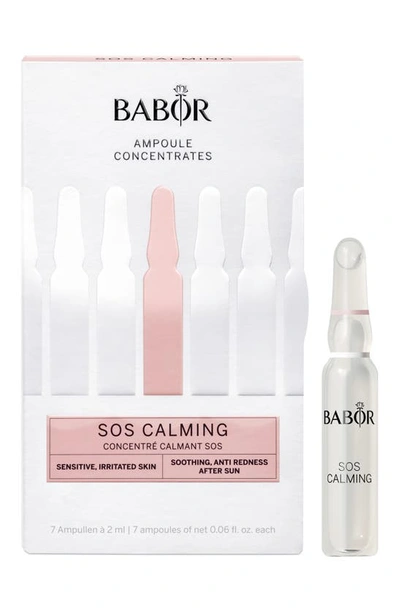 Babor Sos Calming Ampoule Concentrates With Aloe Vera, 0.47 oz In White