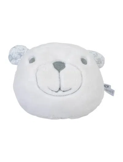 Pre-owned Baby Dior Babies' Bear Head Pillow In White