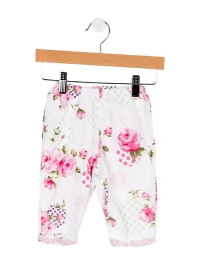 Pre-owned Baby Dior Babies' Infants Girls' Floral Pattern Pants In White