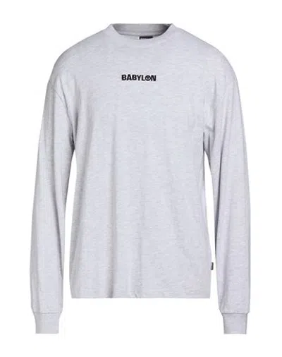 Babylon La Man T-shirt Light Grey Size 38 Cotton, Viscose In Gray