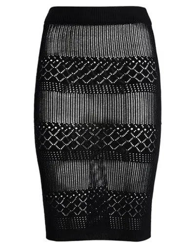 Babylon Woman Midi Skirt Black Size 2 Viscose, Polyester