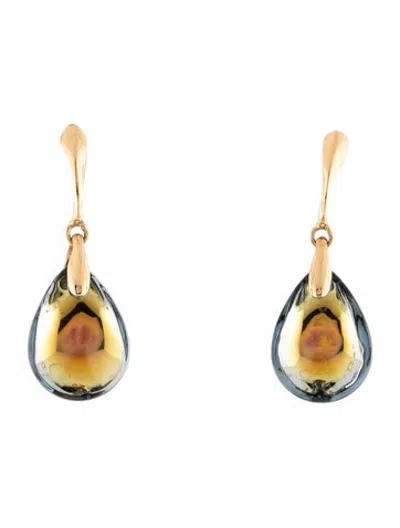 Pre-owned Baccarat Crystal Psychedelic Drop Earrings In Multicolor