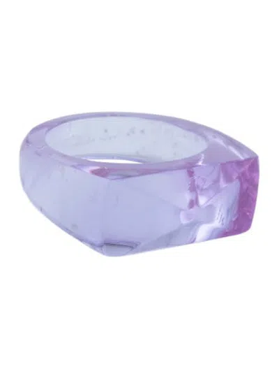 Pre-owned Baccarat Crystal Ring Band In Multicolor