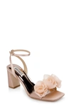 Badgley Mischka Carli Rose Square Toe Sandal In Beige