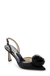 Badgley Mischka Carlise Rose Pinted Toe Pump In Black