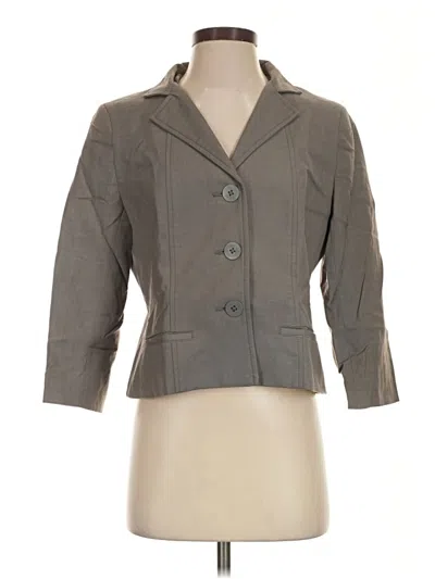 Pre-owned Badgley Mischka Wool Blazer Jacket In Gray