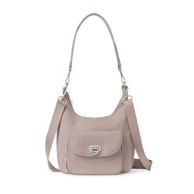 Baggallini Coastal Flip Lock Half Moon Bag In Moonrock