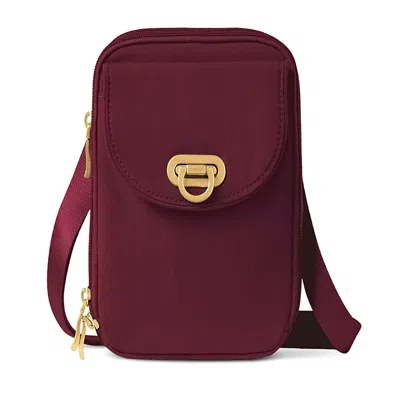 Baggallini Coastal Flip Lock Venture Crossbody In Jam W/ Gold Hardware