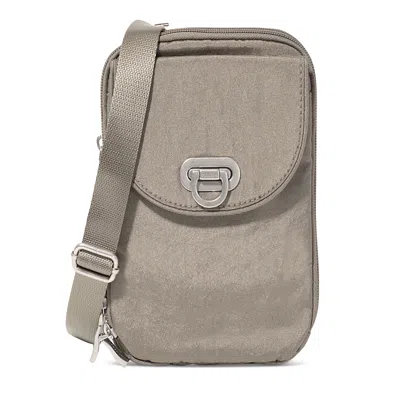 Baggallini Coastal Flip Lock Venture Crossbody In Gray