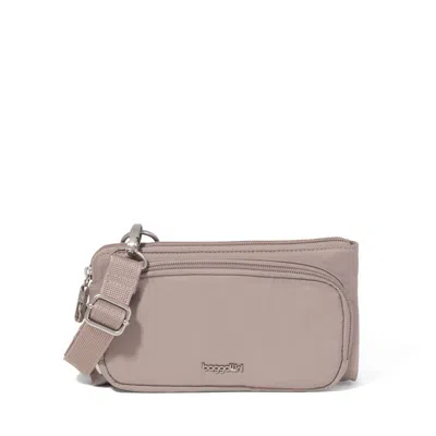 Baggallini Securtex Anti-theft Mini Wallet Crossbody In Purple