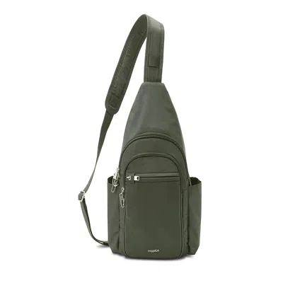 Baggallini Securtex Classic Anti Theft Large Daytripper Sling Bag In Thyme