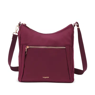 Baggallini Securtex Jet Set Anti Theft Hobo Bag In Jam