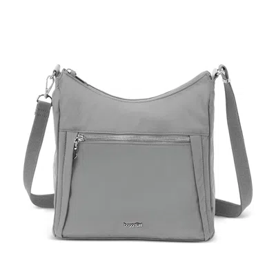 Baggallini Securtex Jet Set Anti Theft Hobo Bag In Opal Grey