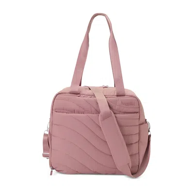 Baggallini Set Wave Weekender Bag In Rose Quartz Wave Puff