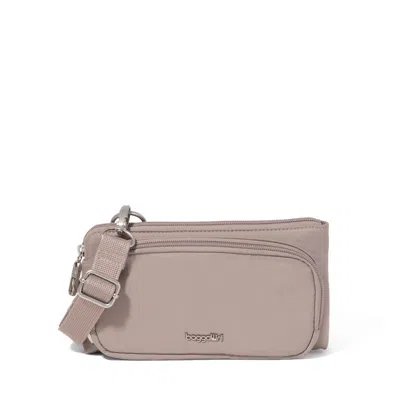 Baggallini Women's Mini Wallet Anti-theft Crossbody Bag In Beige