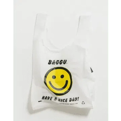 Baggu Thank You Happy Standard Reusable Bag In Brown