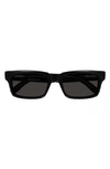 Balenciaga 55mm Rectangular Sunglasses In Grey Dark Grey