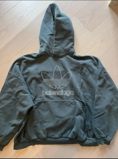Pre-owned Balenciaga Adidas Black Hoodie - Size 2