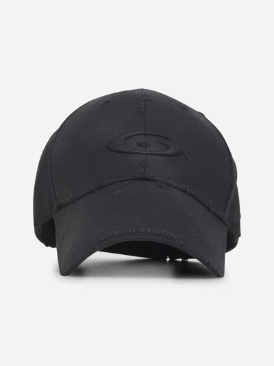 Balenciaga Black Cotton Loop Sports Icon Cap