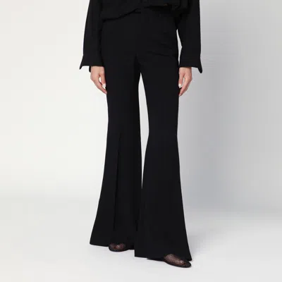 Balenciaga Black Flared Pants In Viscose