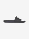 Balenciaga Black Rubber Slide Pool Sandals