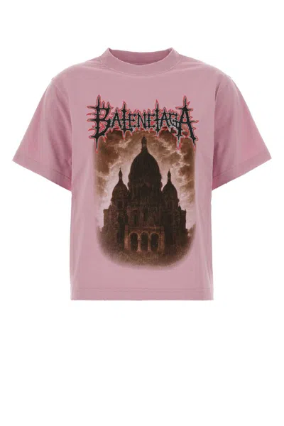Balenciaga Cotton T-shirt In Pink