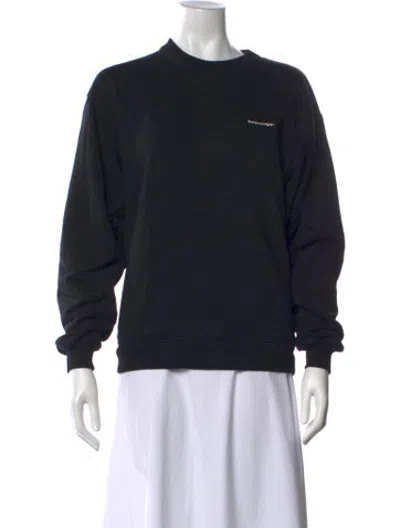 Pre-owned Balenciaga Crew Neck Long Sleeve Sweatshirt In Black