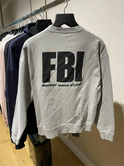 Pre-owned Balenciaga Fbi Sweatshirt In Grey
