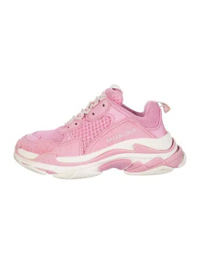 Pre-owned Balenciaga Kids' Girls' Low Top Sneakers In Pink/white