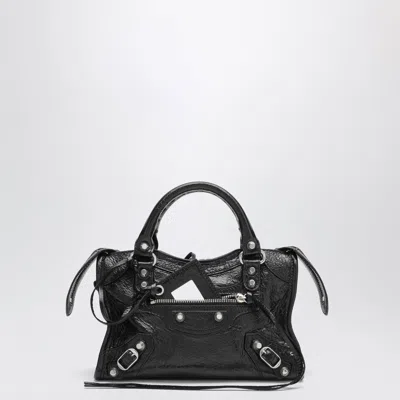 Balenciaga Le City Mini Lambskin Crossbody Bag In Black