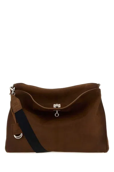 Balenciaga Leather Rodeo Messenger Shopping Handbag In Brown