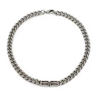 Balenciaga Men's Bb Icon Gourmet Necklace In Antiquesil
