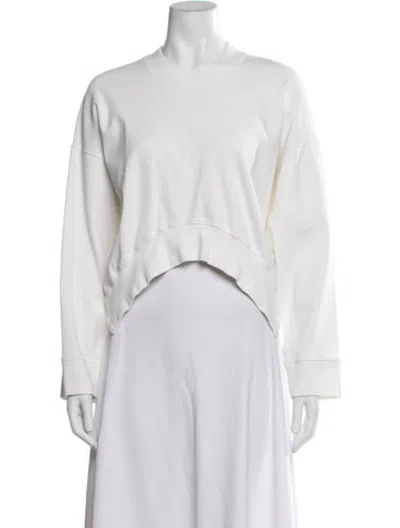 Pre-owned Balenciaga Mock Neck Long Sleeve Sweatshirt In White